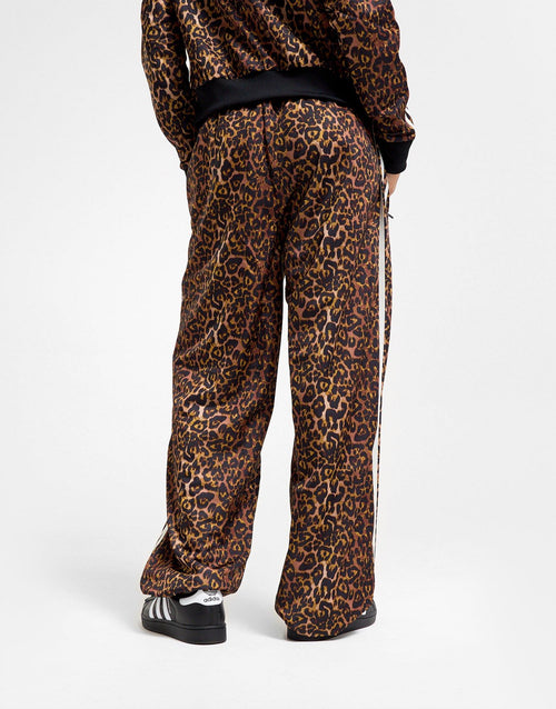 All Over Leopard Print Oversized Track Pants