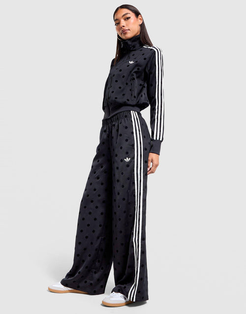 Satin Polka Dots Wide Leg Pant