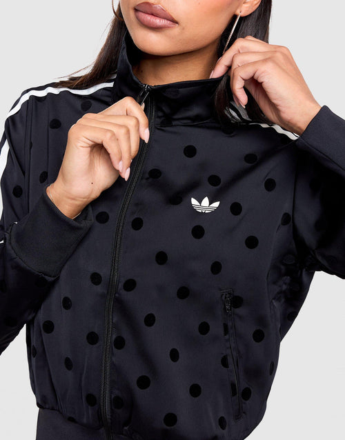 Satin Polka Dots Track Top