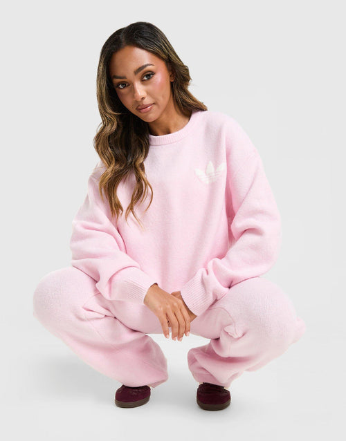 Trefoil Knit Crew Sweatshirt