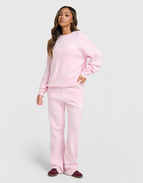 Trefoil Knit Crew Sweatshirt