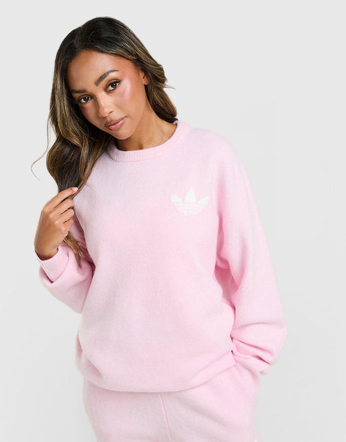 Trefoil Knit Crew Sweatshirt