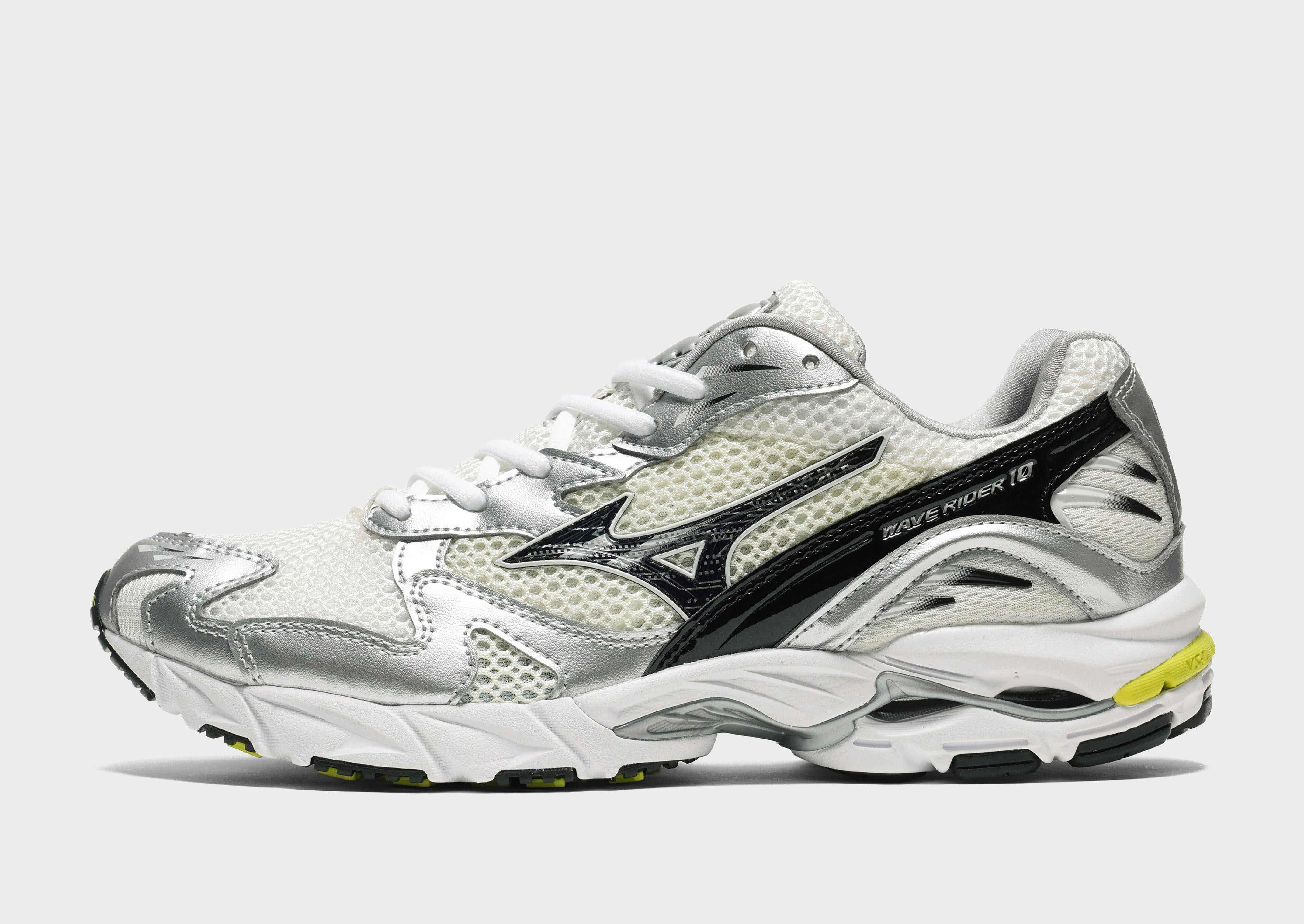 White Mizuno Wave Rider 10 - JD Sports Singapore