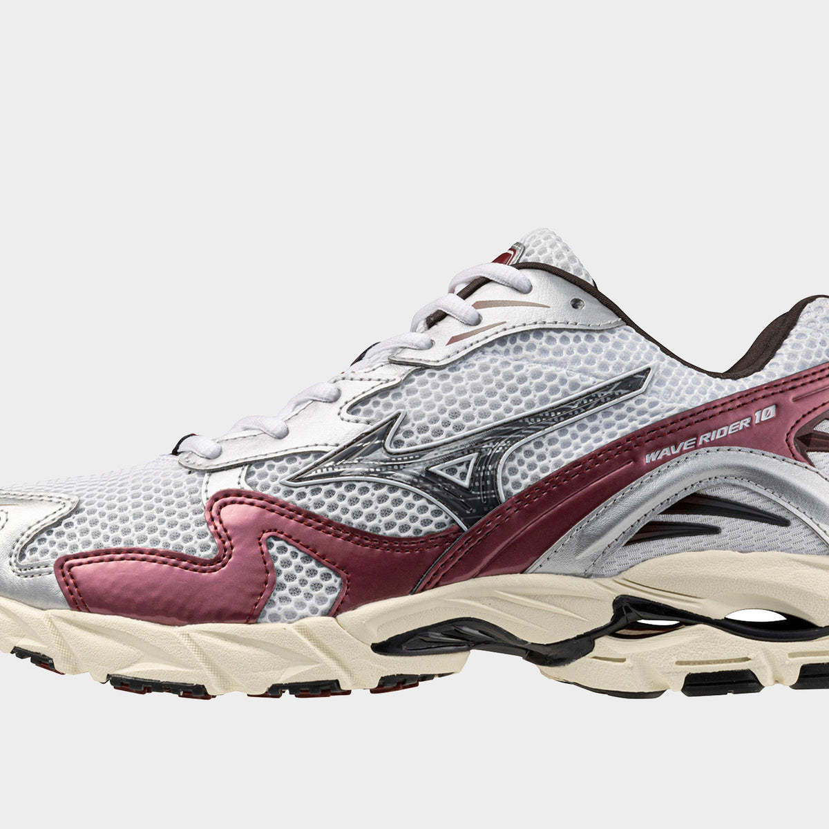White Mizuno Wave Rider 10 JD Sports Singapore - Main Image