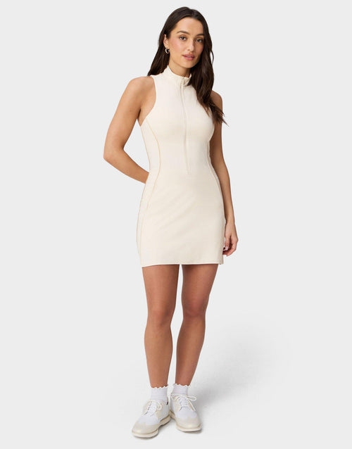 Piped Sleeveless Dress