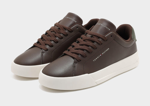 Logo Leather Court Trainers