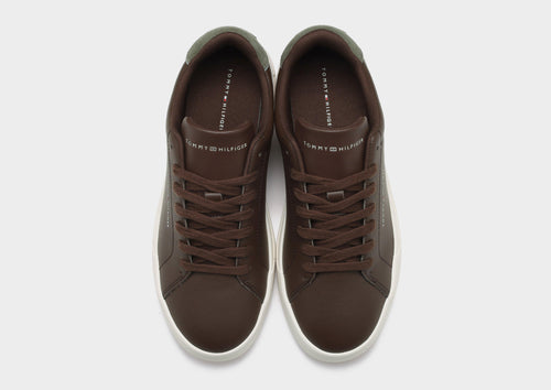 Logo Leather Court Trainers