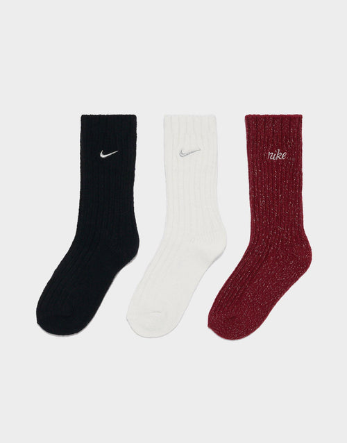 Swoosh Sparkle Socks 3-Pack Junior's