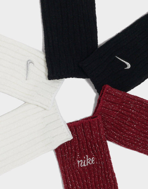 Swoosh Sparkle Socks 3-Pack Junior's