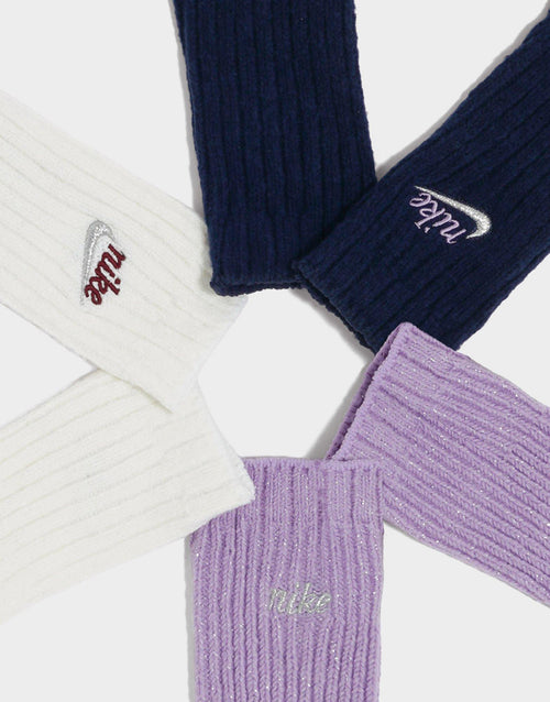 Swoosh Sparkle Socks 3-Pack Junior's