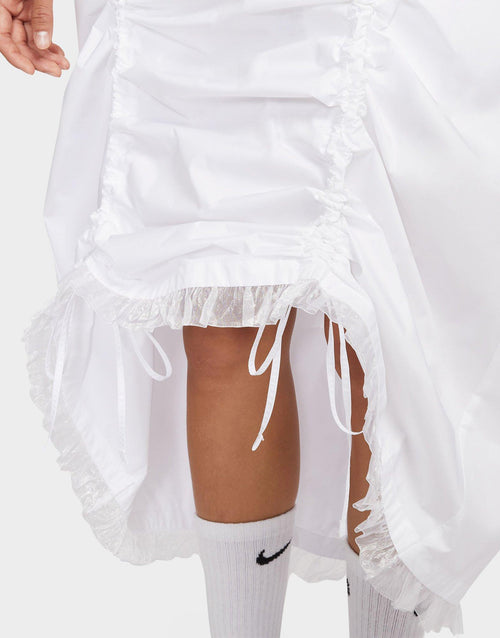 Ruched Woven Skirt