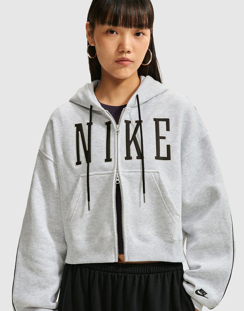 Studio Fleece Medium Weight Oversized Full-Zip Cropped Hoodie