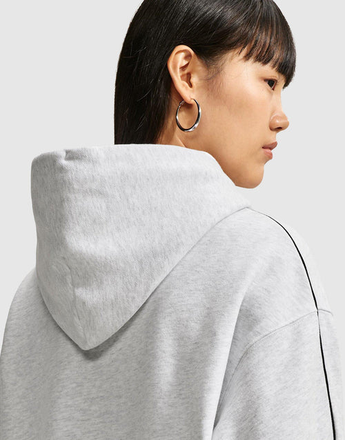 Studio Fleece Medium Weight Oversized Full-Zip Cropped Hoodie