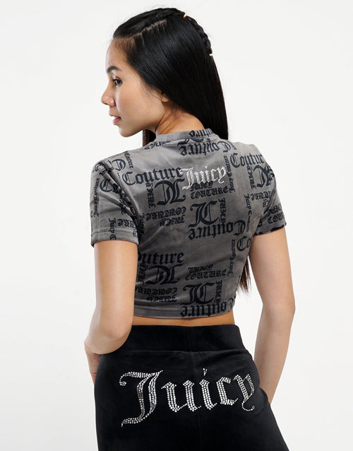 Newspaper Crop T-Shirt