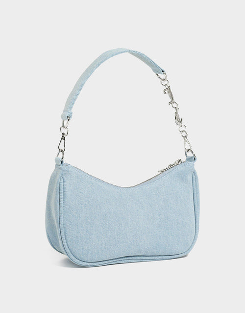 Diamanté Denim Shoulder Bag
