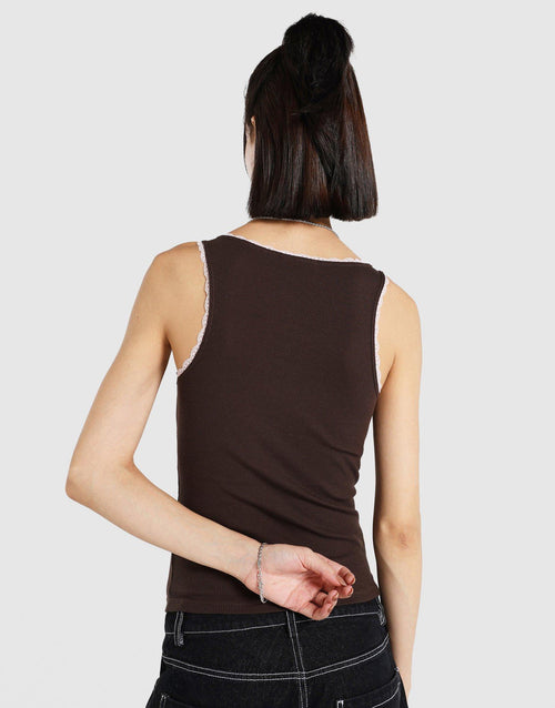 Old Gothic Lace Trim Vest