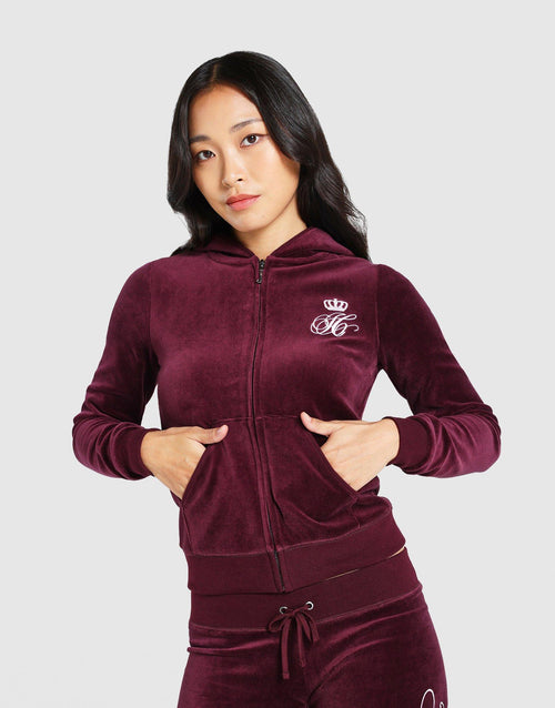 Script Rebelle Ribbed Hoodie