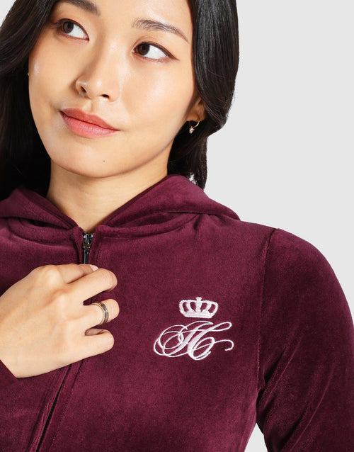 Script Rebelle Ribbed Hoodie
