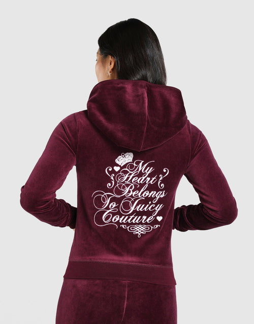 Script Rebelle Ribbed Hoodie