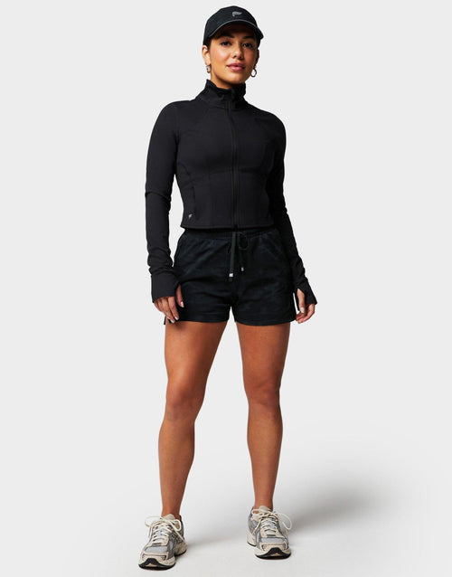 Crop Full Zip Track Top