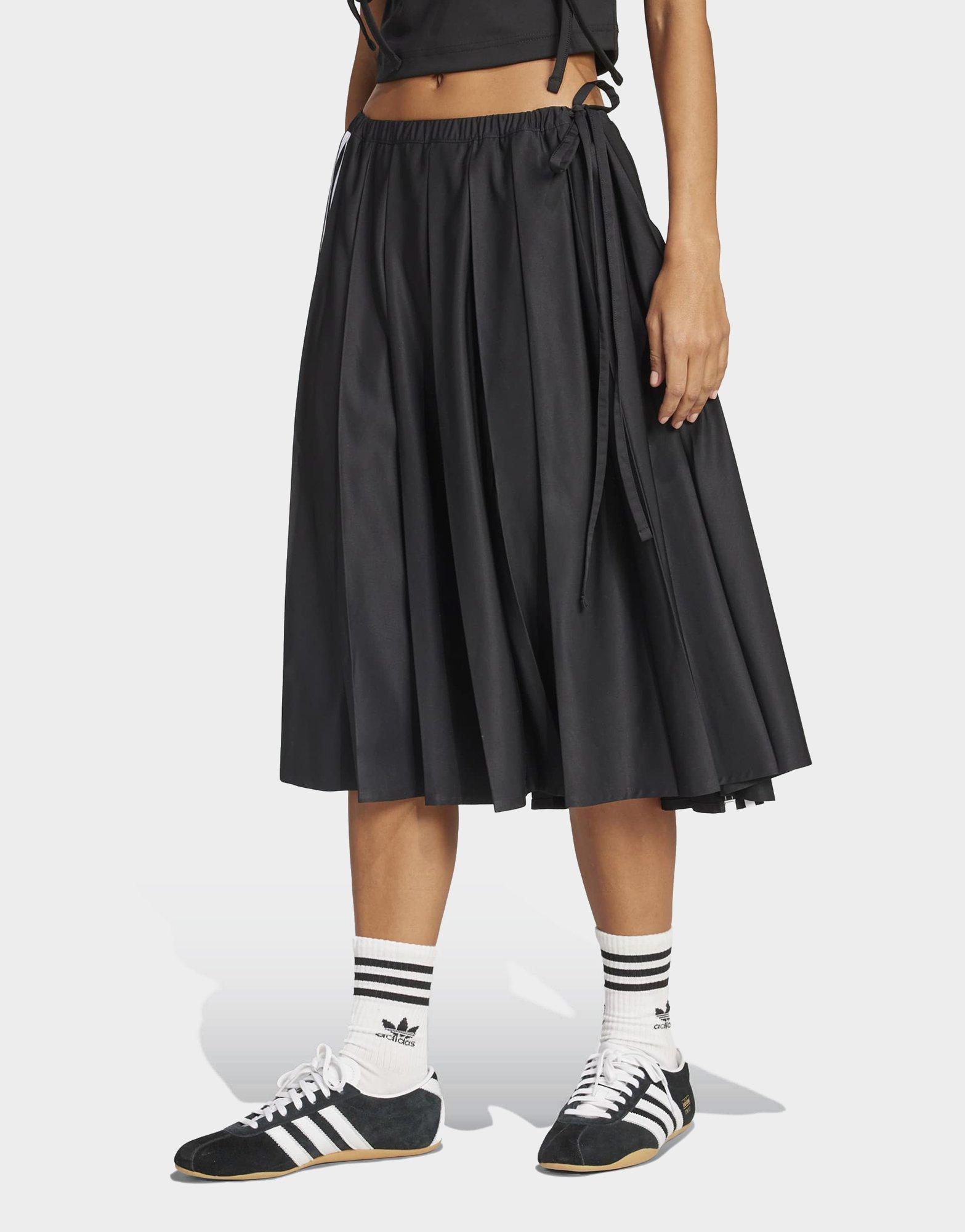 Black adidas Ribbon Pleated Maxi Skirt - JD Sports Singapore