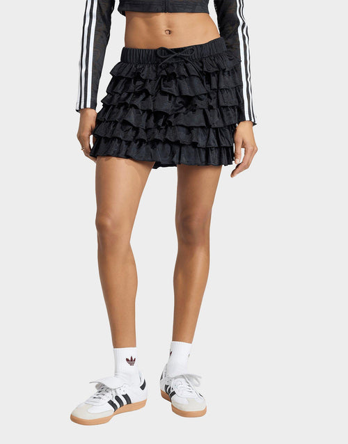 Lace Ruffle Mini Skirt