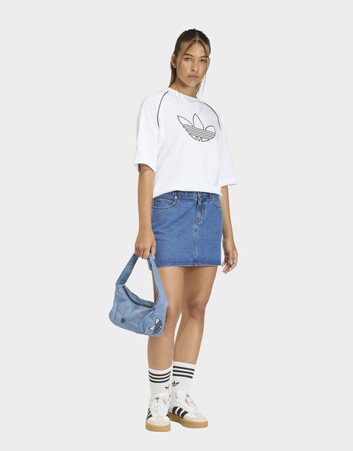 3-Stripes Denim Skirt