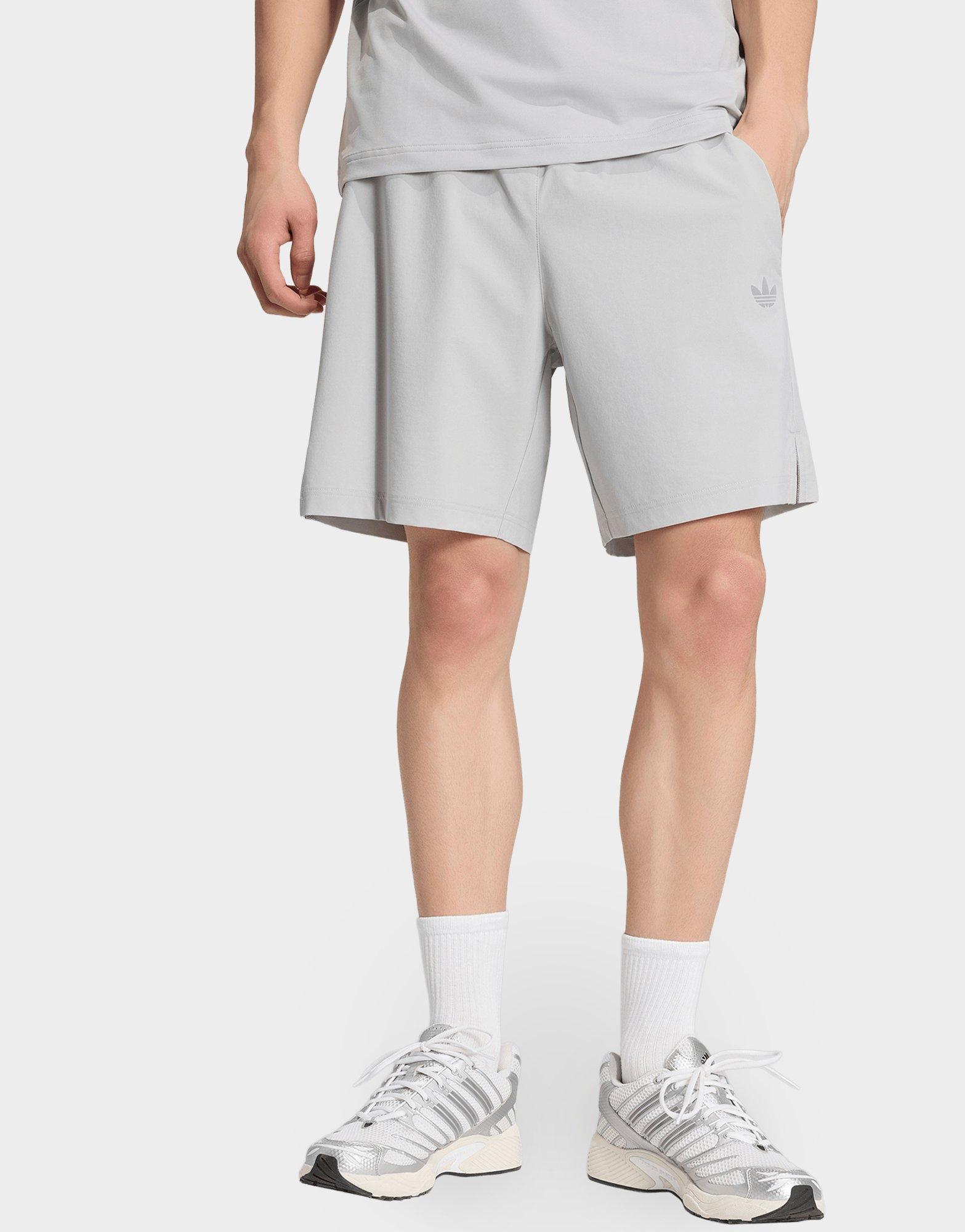 Grey adidas Tech Trefoil Essentials Polyester Shorts - JD Sports