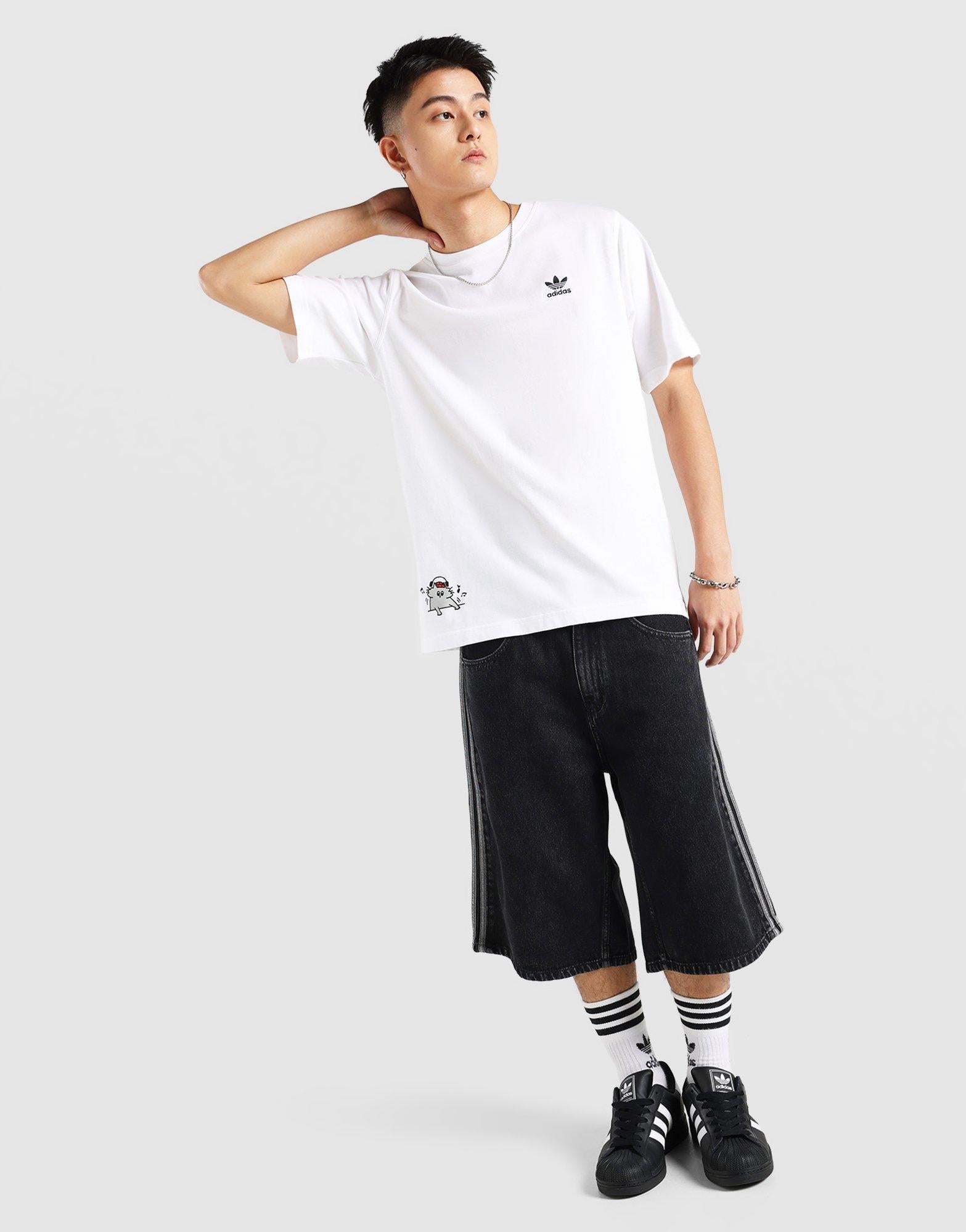 White adidas Scratching Record T-Shirt - JD Sports Singapore