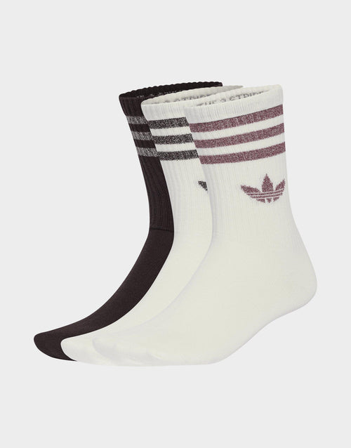 3-Pack Glitter Crew Socks