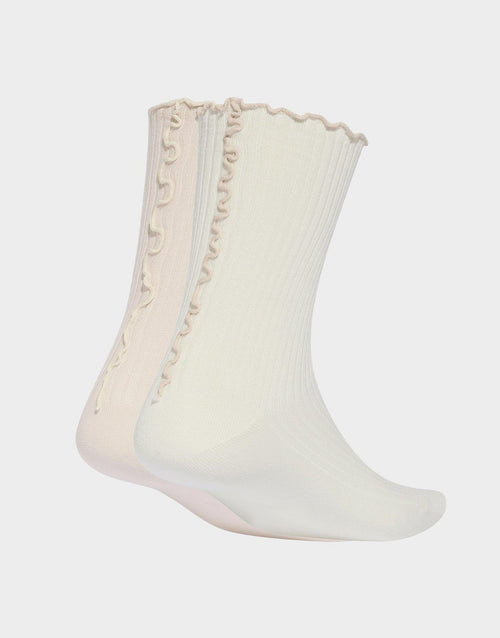 Ruffle Crew Socks 2 Pairs