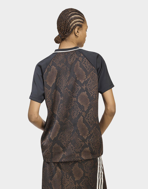 Snake Print Satin Jersey