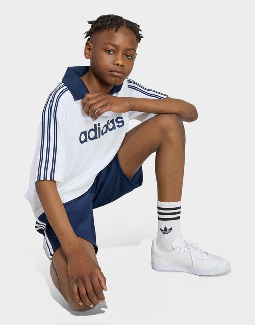 Loose Pinstripe Polo Shirt Junior's