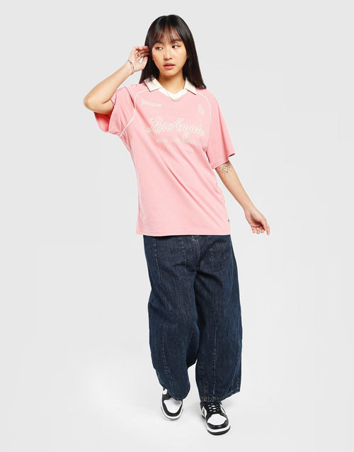 MLB Los Angeles Dodgers V-Neck Oversized Polo Jersey