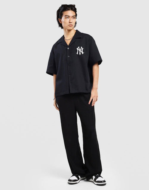 NY Spray Boxy Crop Stripe Shirt