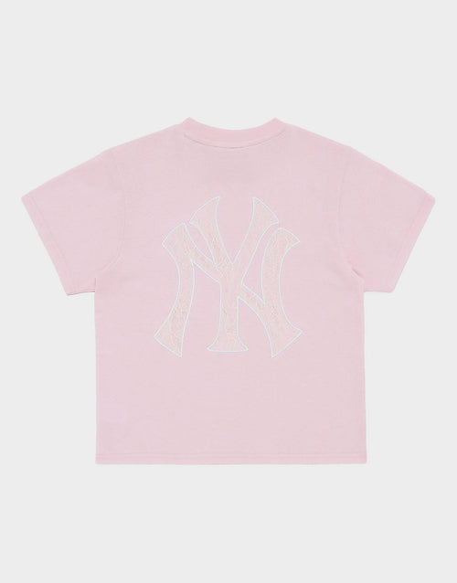 NY Yankees Lace Appliqué T-Shirt