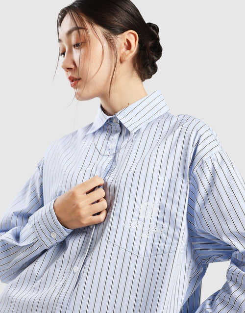 Oversized Striped New York Yankees Shirt