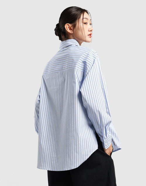 Oversized Striped New York Yankees Shirt