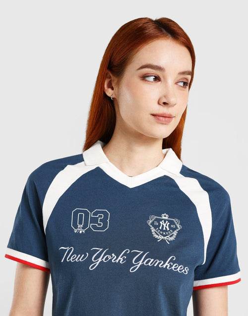 Panel Crop Polo T‑Shirt