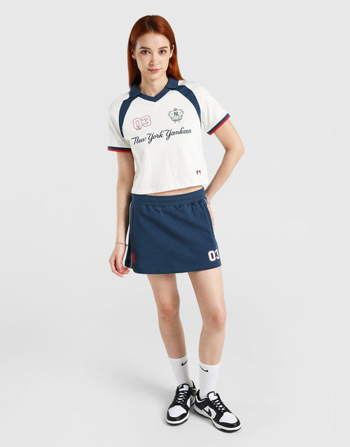Panel Crop Polo T‑Shirt