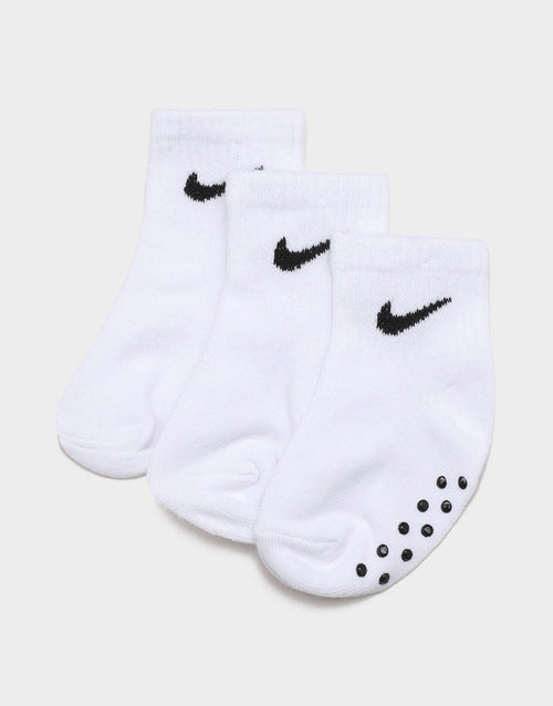 Core Swoosh Gripper Ankle Socks (3-Pack) Infant's