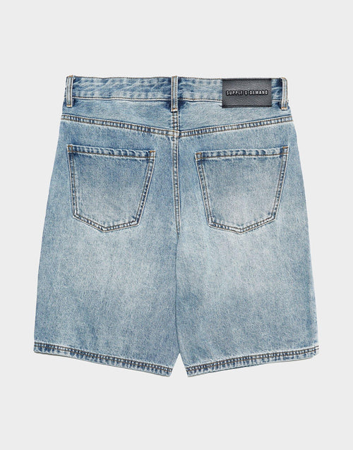 Buddy Straight Washed Denim Shorts