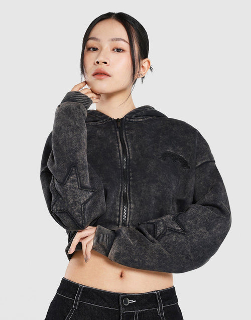 Star Boxy Full Zip Hoodie