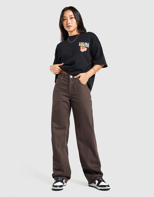 Mid-Rise Straight Fit Jeans