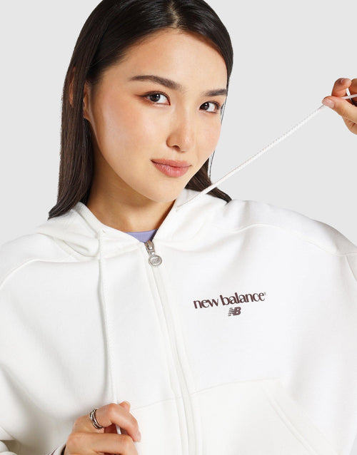 Rib Crop Full-Zip Hoodie