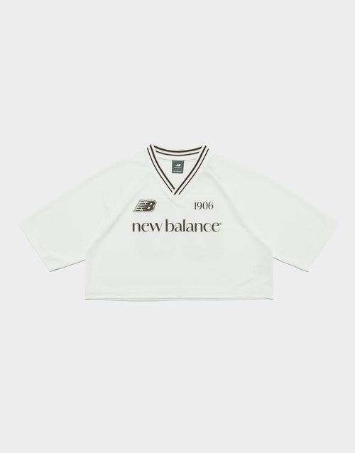 Crop Rib Sport Jersey Short Sleeve Top