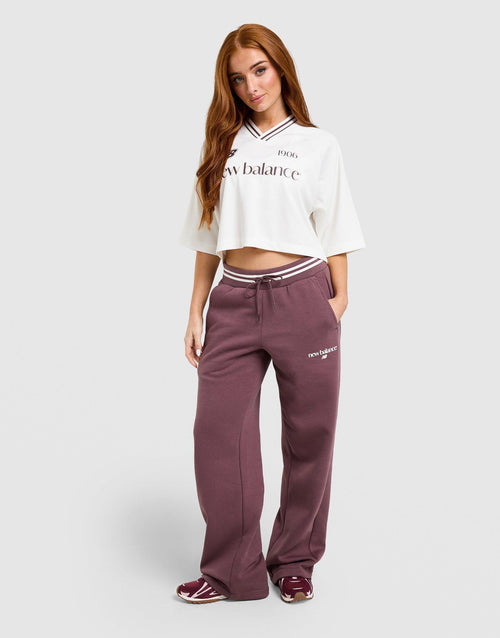 Crop Rib Sport Jersey Short Sleeve Top