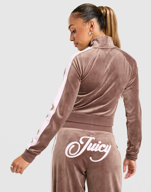 Script Velour Track Top
