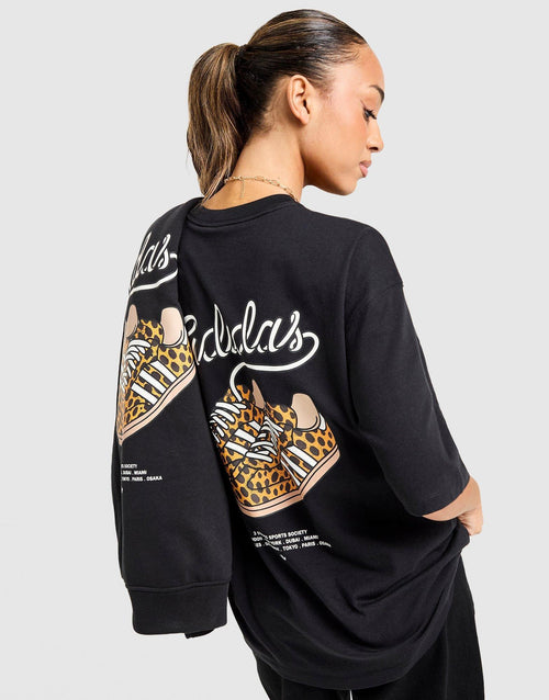 Leopard Print Samba Boyfriend T-Shirt