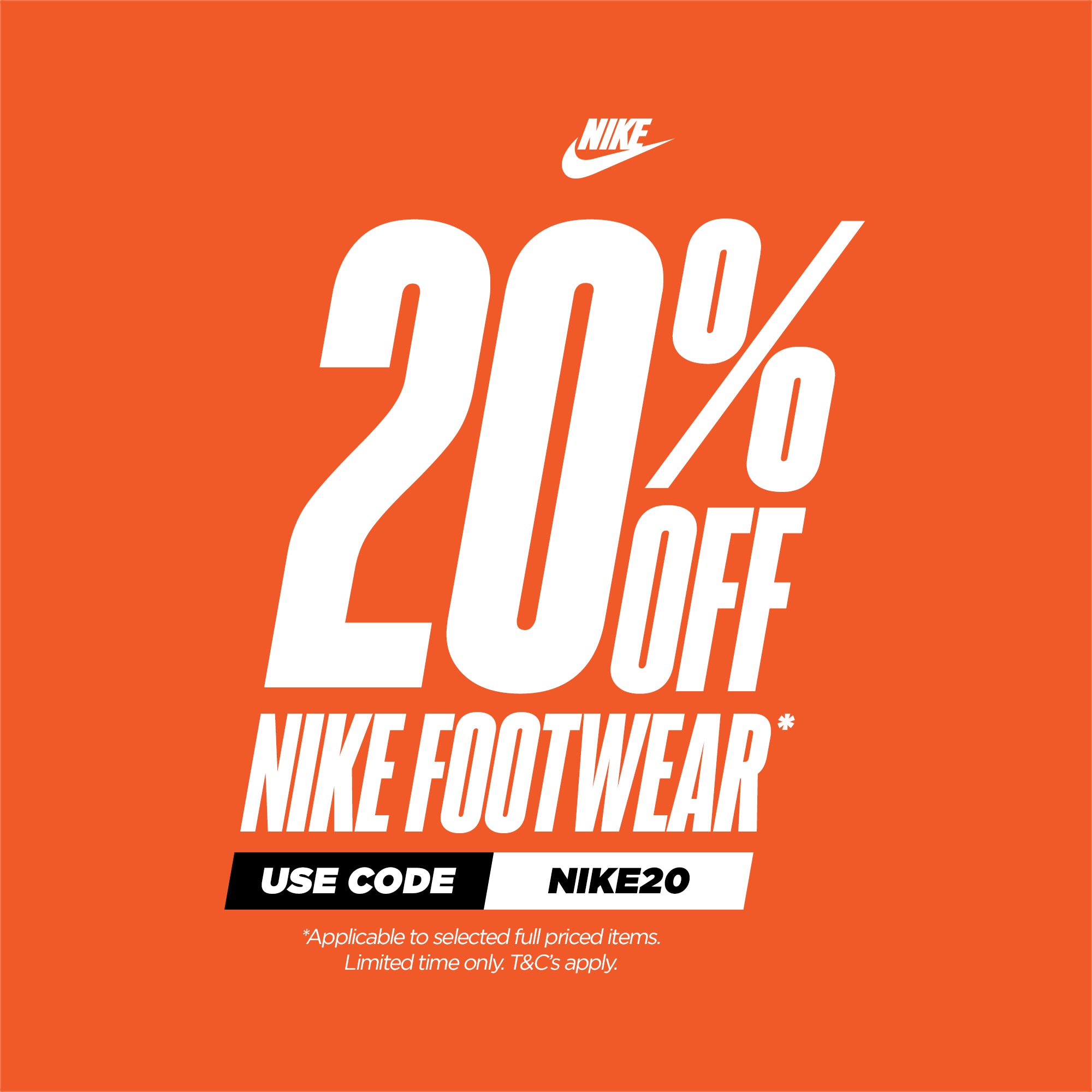 Get 20% Off With Code: NIKE20